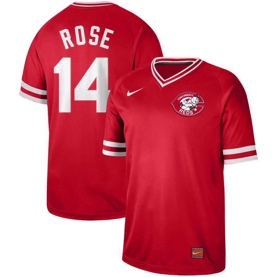 2019 Men MLB Cincinnati Reds #14 Rose red Nike Cooperstown Collection Jerseys->kansas city royals->MLB Jersey